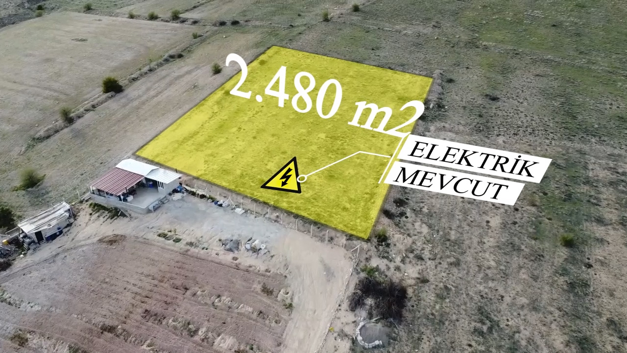 Remax'dan Göremede 2.480 m2 Bağ Elektrik mevcuttur
